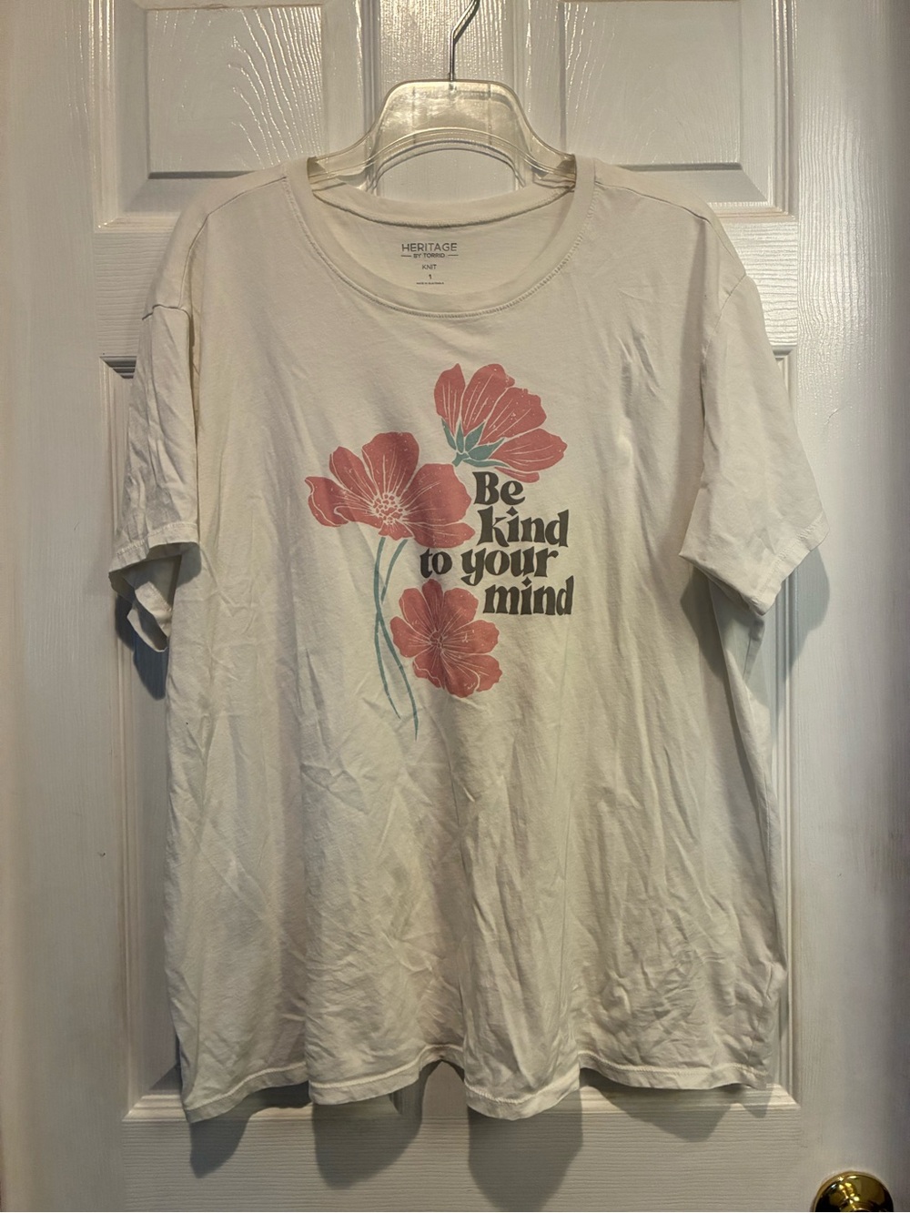 Heritage by Torrid 'Be Kind to Your Mind' Cream Graphic Tee